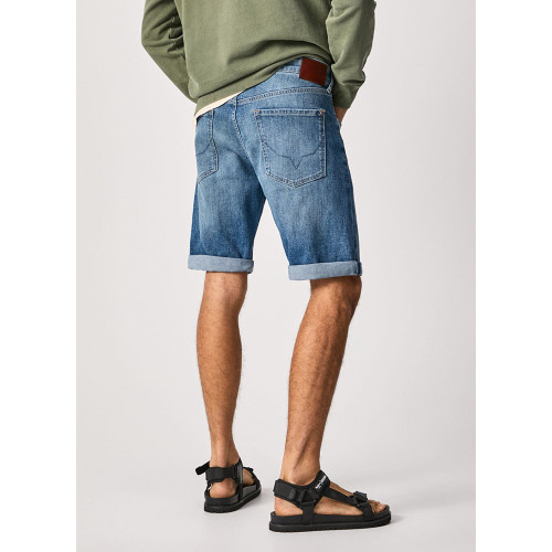 Pepe Jeans Ανδρική βερμούδα Callen Worn Out Denim Shorts